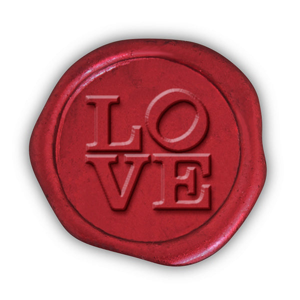 LOVE Hand Pressed Adhesive Wax Seals #1381PNS - Nostalgic Impressions