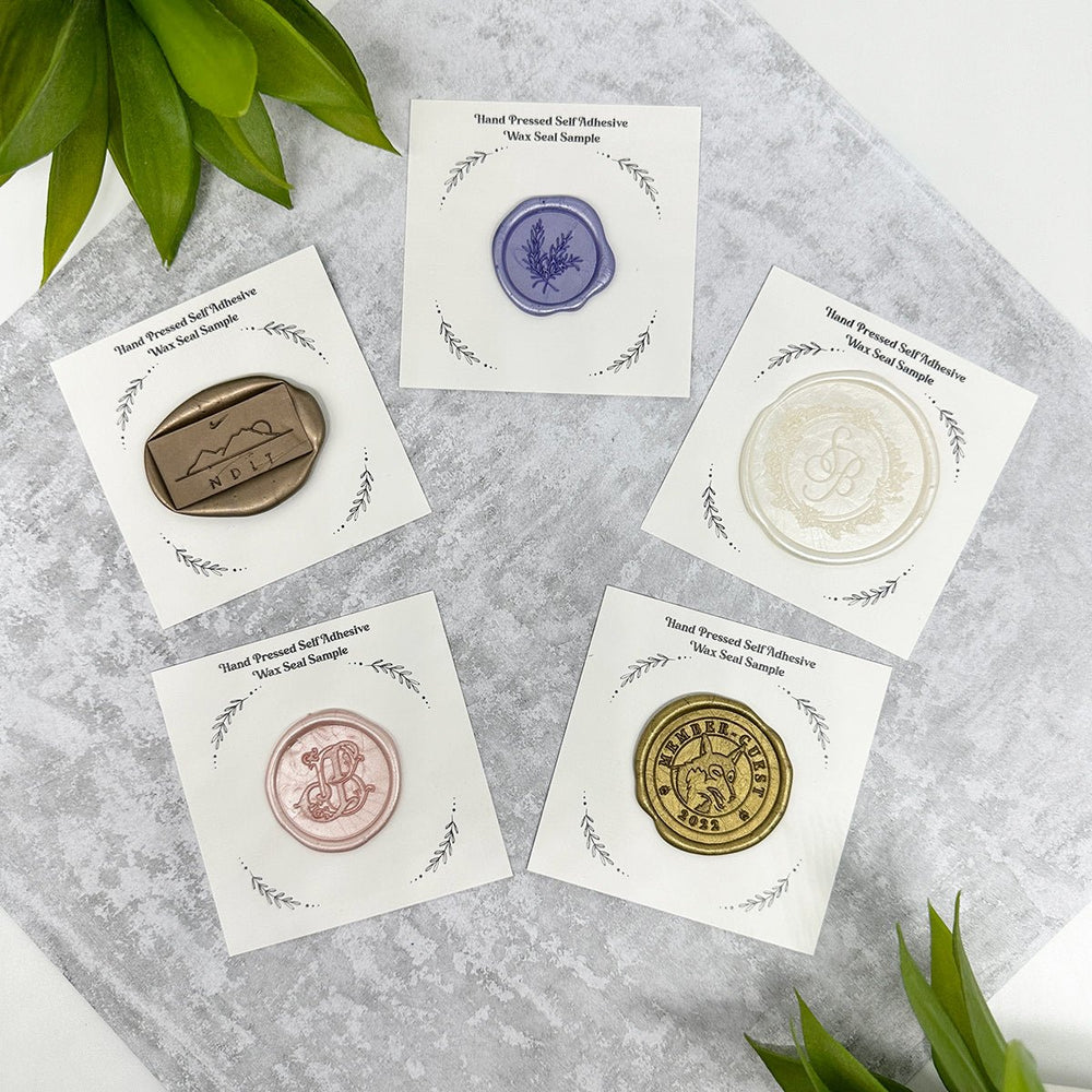 Self Adhesive Wax Seals Samples - Nostalgic Impressions