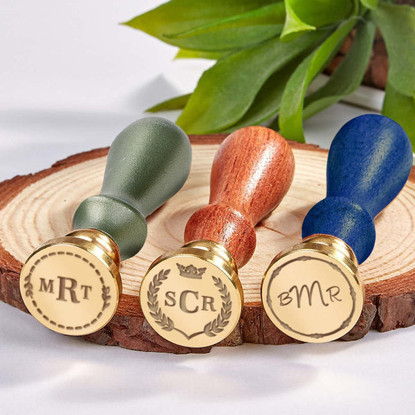 E - Z Monogram Maker: Create your Own Custom 3 Initial Monogram Wax Seal Stamp - Nostalgic Impressions