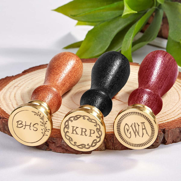 E - Z Monogram Maker: Create your Own Custom 3 Initial Wax Seal Stamp - Nostalgic Impressions