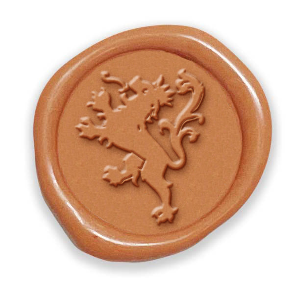 Rampant Lion Hand Pressed Adhesive Wax Seals #2680PNS - Nostalgic Impressions