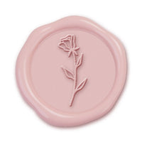 Rose Stem Hand Pressed Adhesive Wax Seals #3388PNS - Nostalgic Impressions