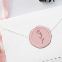Rose Stem Hand Pressed Adhesive Wax Seals #3388PNS - Nostalgic Impressions