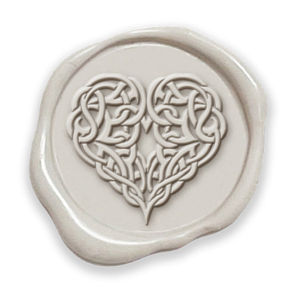 Celtic Heart Hand Pressed Adhesive Wax Seals #3950PNS - Nostalgic Impressions
