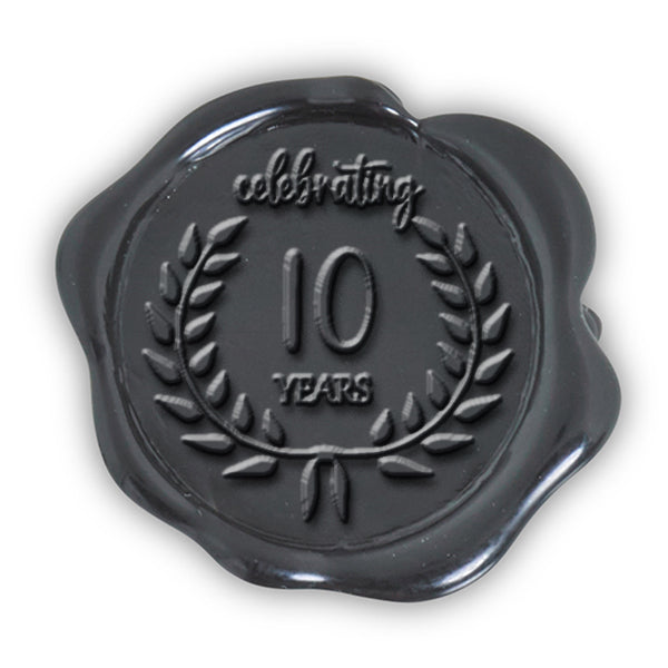10th Anniversary Hand Pressed Adhesive Wax Seals #5020PNS