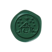 Nativity Christmas Wax Seal Stickers 8PK - Hand Pressed 1 1/4" - Nostalgic Impressions