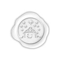 Nativity Christmas Wax Seal Stickers 8PK - Hand Pressed 1 1/4" - Nostalgic Impressions