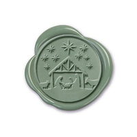Nativity Christmas Wax Seal Stickers 8PK - Hand Pressed 1 1/4" - Nostalgic Impressions