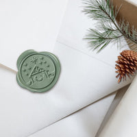 Nativity Christmas Wax Seal Stickers 8PK - Hand Pressed 1 1/4" - Nostalgic Impressions
