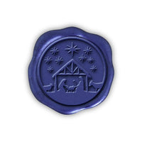 Nativity Christmas Wax Seal Stickers 8PK - Hand Pressed 1 1/4" - Nostalgic Impressions