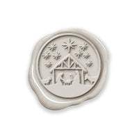 Nativity Christmas Wax Seal Stickers 8PK - Hand Pressed 1 1/4" - Nostalgic Impressions