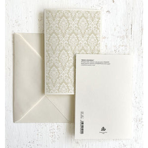 Silver Brocade Italian Note Cards Boxed Sets 4x6" - by Tassotti Italy 8/8 - Nostalgic Impressions
