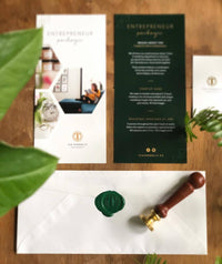 Create your Own Wedding Wax Seal Stamp from your Logo or Art with Turquoise Wood Handle - Nostalgic Impressions