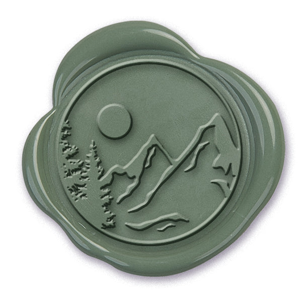 Mountain Scene Hand Pressed Adhesive Wax Seals #7515PNS - Nostalgic Impressions