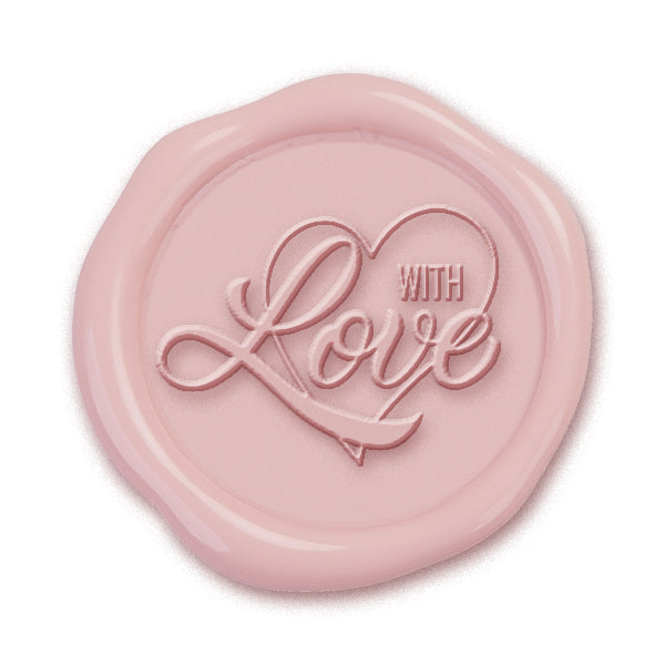 With Love Hand Pressed Adhesive Wax Seals #7520PNS - Nostalgic Impressions