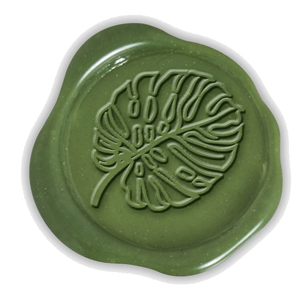 Monstera Leaf Wedding Motif Adhesive Wax Seals #8503 - Nostalgic Impressions