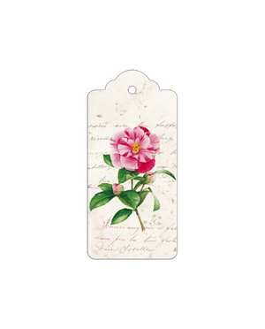 Camellia Italian Gift Tags with String - Pack of 4 - Nostalgic Impressions