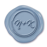 Intrigue Wedding Monogram Adhesive Wax Seals #8704 Bundle with Stamp - Nostalgic Impressions