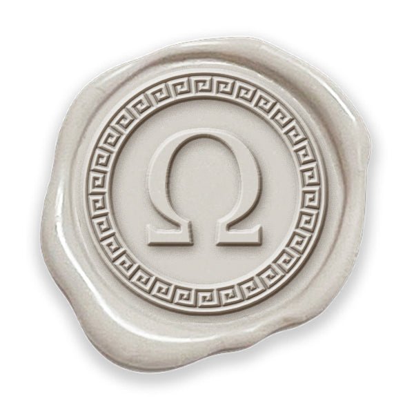 Greek Letters Adhesive Wax Seals #8825 Bundle with Stamp - Nostalgic Impressions