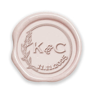 Symphony Wedding Monogram Adhesive Wax Seals #8904 Bundle with Stamp - Nostalgic Impressions