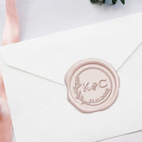 Symphony Wedding Monogram Adhesive Wax Seals #8904 Bundle with Stamp - Nostalgic Impressions