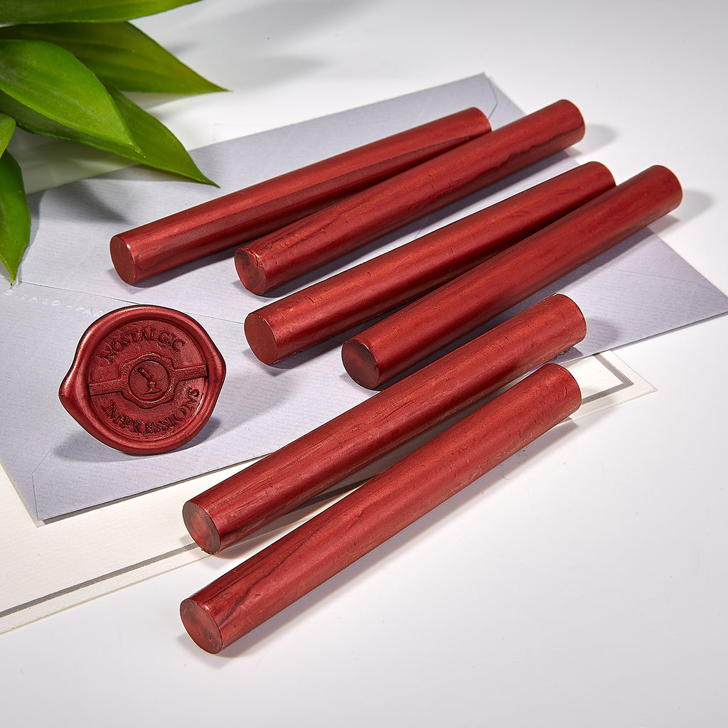 Crimson Premium Glue Gun Sealing Wax -Pack of 6 - Nostalgic Impressions