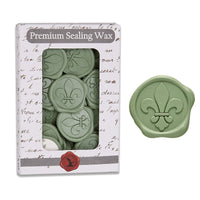 Fleur de Lis Adhesive Wax Seal Quick - Ship Stickers 25PK - 6 Colors - Nostalgic Impressions