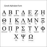 Greek Alphabet Font Chart - Nostalgic Impressions