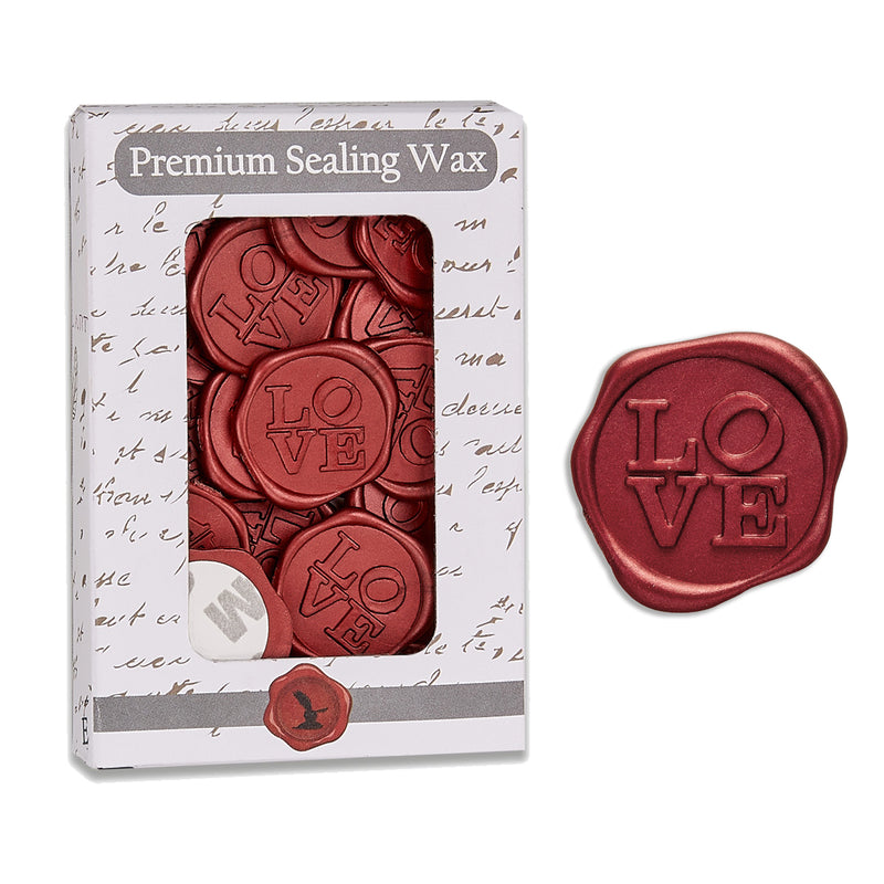 Love Adhesive Wax Seal Quick-Ship Stickers 25PK - Nostalgic Impressions