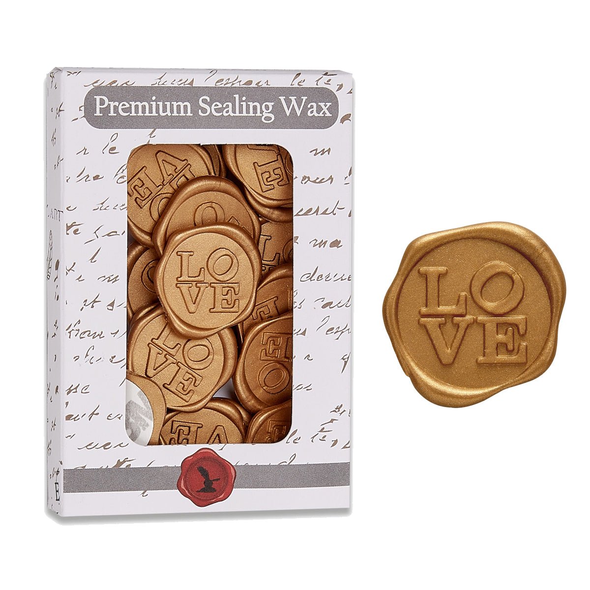 Love Adhesive Wax Seal Quick - Ship Stickers 25PK - 7 Colors - Nostalgic Impressions