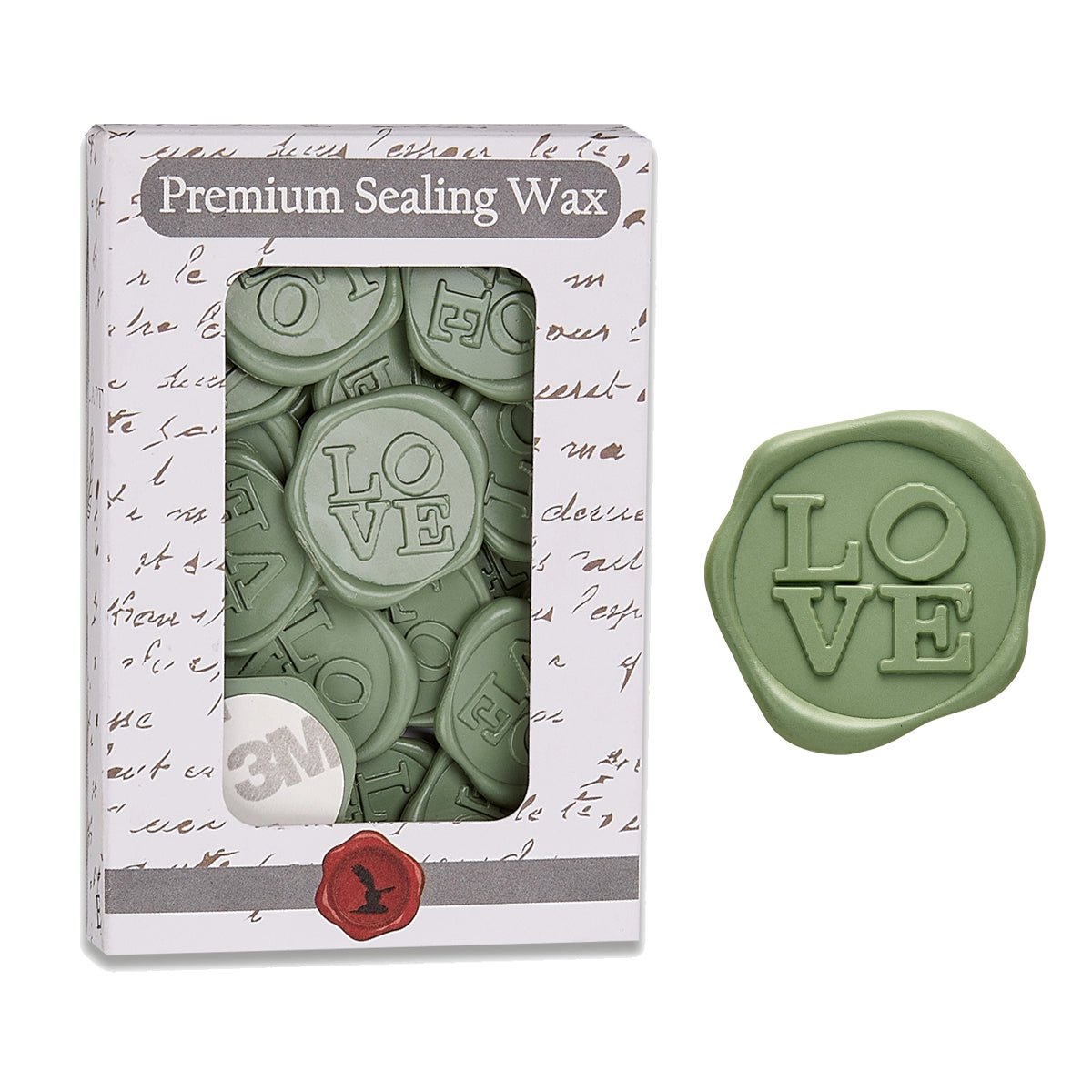 Love Adhesive Wax Seal Quick - Ship Stickers 25PK - 7 Colors - Nostalgic Impressions