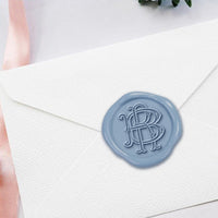 Intertwined Monogram Adhesive Wax Seals Baelon Outline LS245BA Bundle with Stamp - Nostalgic Impressions
