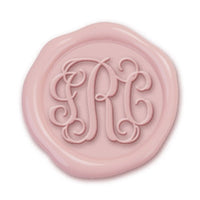Intertwined Monogram Adhesive Wax Seals Vine LS245TI Bundle with Stamp - Nostalgic Impressions
