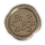 Shield Crest 2 Letter Custom Wax Seal Stamp with choice of Handle #850 - Nostalgic Impressions