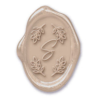 Foliole Oval Single Initial Adhesive Wax Seals #8854 Bundle with Stamp - Nostalgic Impressions