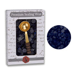 Navy Blue Premium Sealing Wax Beads by Color with spoon