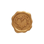 Branch Heart Wedding Adhesive Wax Seal Quick-Ship Stickers 25PK-7 Colors