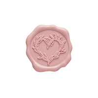 Branch Heart Wedding Adhesive Wax Seal Quick - Ship Stickers 25PK - 7 Colors - Nostalgic Impressions