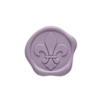 Fleur de Lis Adhesive Wax Seal Quick - Ship Stickers 25PK - 6 Colors - Nostalgic Impressions