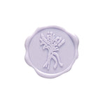 Lavender Bouquet Adhesive Wax Seal Quick-Ship Stickers 25PK