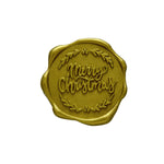 Merry Christmas Adhesive Wax Seal 25pk Quick-Ship Stickers