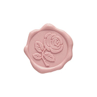 Rose with Stem Adhesive Wax Seal Quick - Ship Stickers 25PK - 7 Colors - Nostalgic Impressions