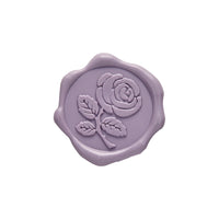 Rose with Stem Adhesive Wax Seal Quick - Ship Stickers 25PK - 7 Colors - Nostalgic Impressions