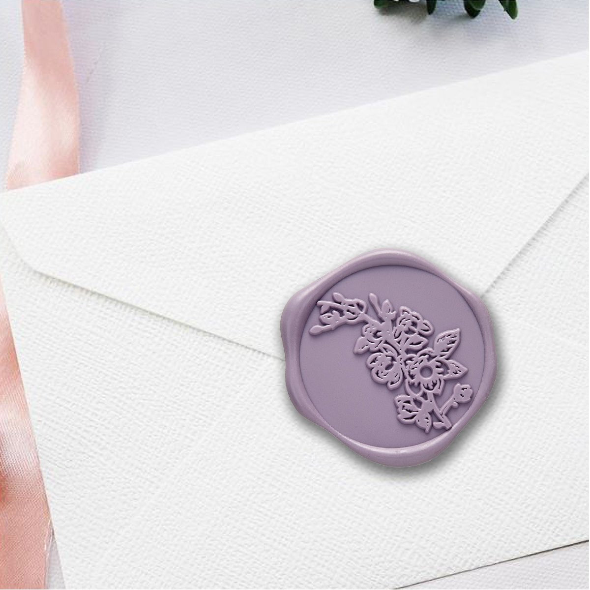 Sweet Magnolia Wedding Adhesive Wax Seal Quick - Ship Stickers 25PK - 6 Colors - Nostalgic Impressions