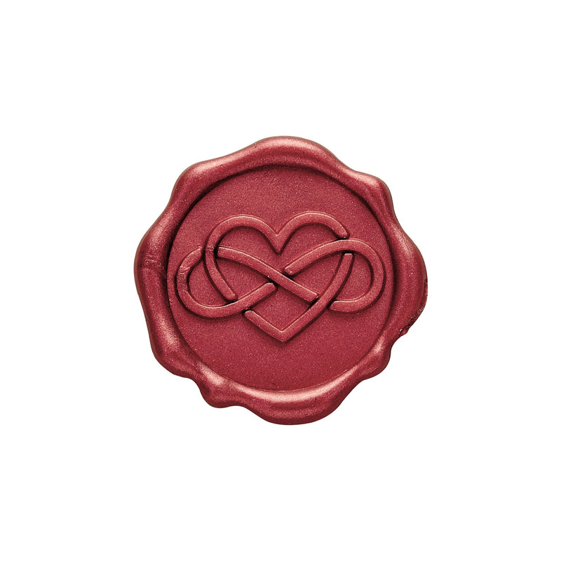 Infinity Heart Adhesive Wax Seal Quick-Ship Stickers 25PK-2 Colors