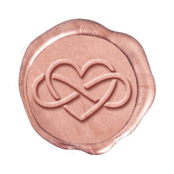Infinity Heart Hand Pressed Adhesive Wax Seals #R893PNS - Nostalgic Impressions
