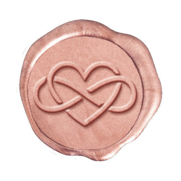 Infinity Heart Hand Pressed Adhesive Wax Seals #R893PNS