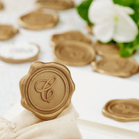 Initial Adhesive Wax Seal Quick - Ship Stickers 25PK - Nostalgic Impressions