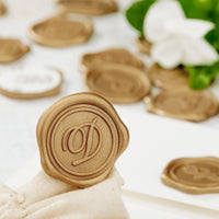 Initial Adhesive Wax Seal Quick - Ship Stickers 25PK - Nostalgic Impressions