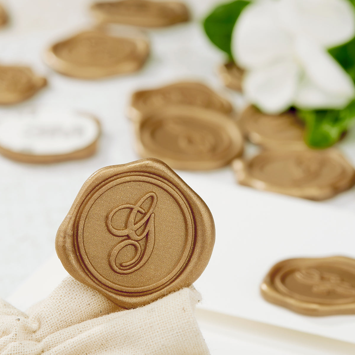 Initial Adhesive Wax Seal Quick - Ship Stickers 25PK - Nostalgic Impressions